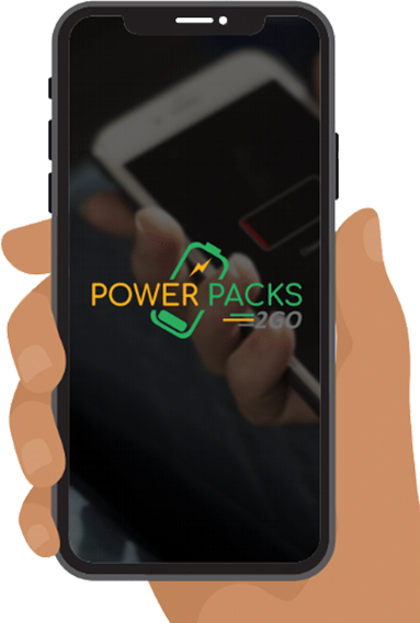 Power Packs 2 Go mobile app screens